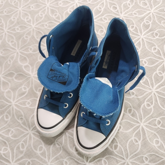 Converse All Star Teal/Blue High-Top Sneakers Women's Size 7 - Picture 7 of 12